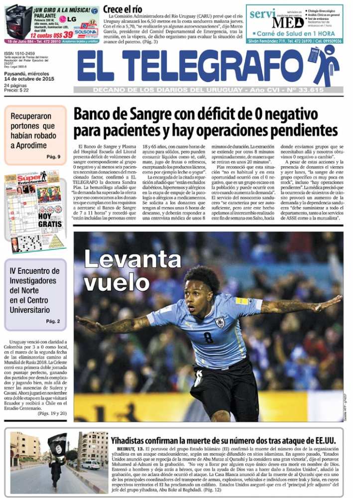 El Telégrafo 14/10/2015